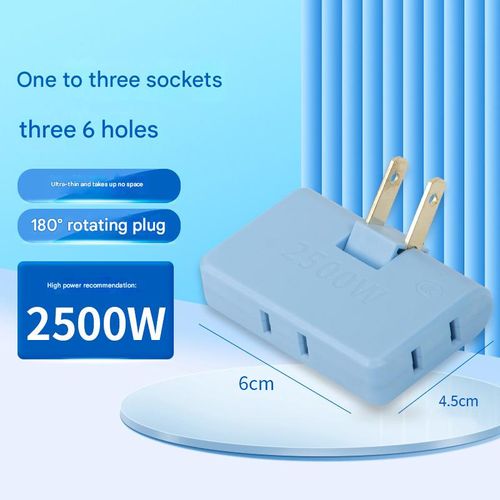 Ultra-thin one-to-three-pin plug adapter