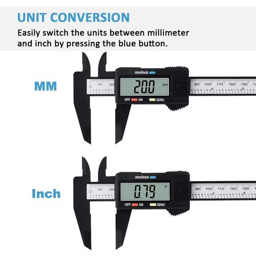 150mm 100mm Electronic Digital Caliper Carbon Fiber Vernier Caliper Micrometer Measuring Tool Digital Ruler