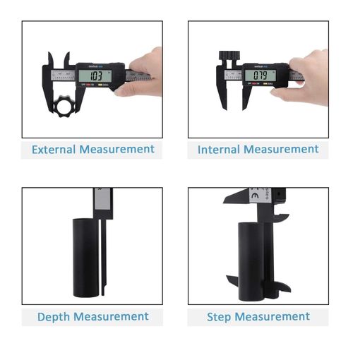 150mm 100mm Electronic Digital Caliper Carbon Fiber Vernier Caliper Micrometer Measuring Tool Digital Ruler