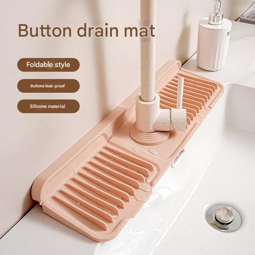 Button silicone faucet drain pad kitchen sink storage pad wash basin leak-proof non-slip pad