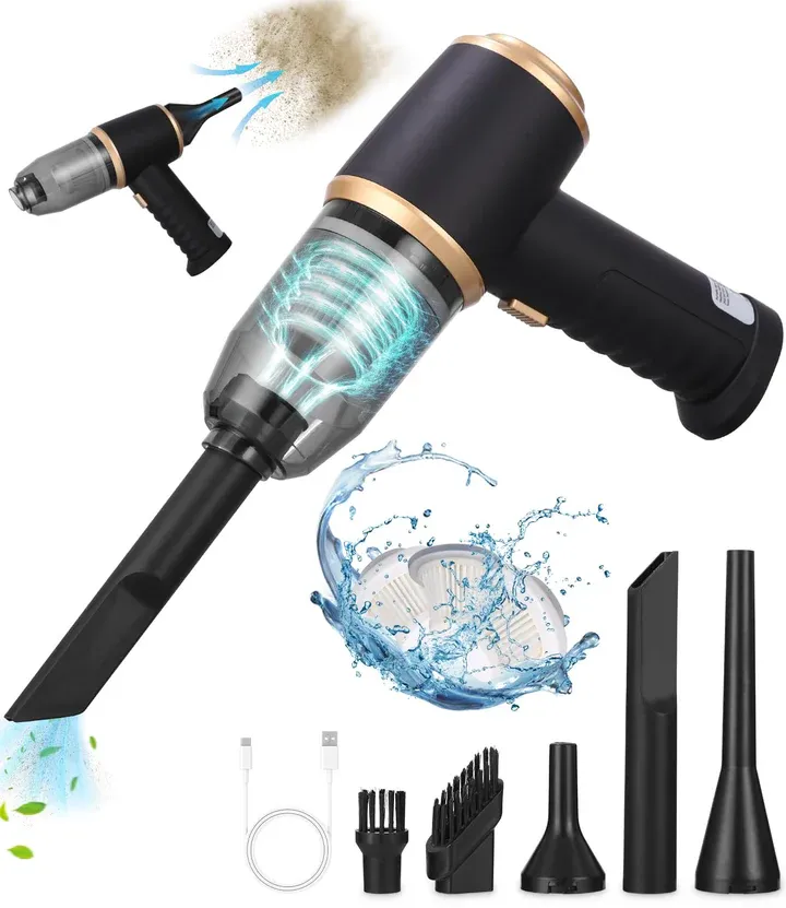 One machine for multiple uses! 3-in-1 cordless handheld vacuum cleaner, easily handles car and home cleaning