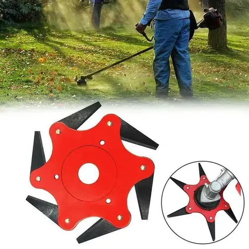 💥UNIVERSAL 6-Steel Razors Trimmer Head Tired of your trimmer being too weak to cut tough weeds? Replace your trimmer head with the Steel Trimmer Head that slices through grass, branches, weeds and more!