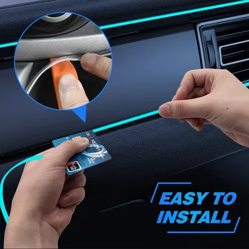 New  3 M Interior LED Decorative Strips - Cold Light Dashboard Console Car Accessories