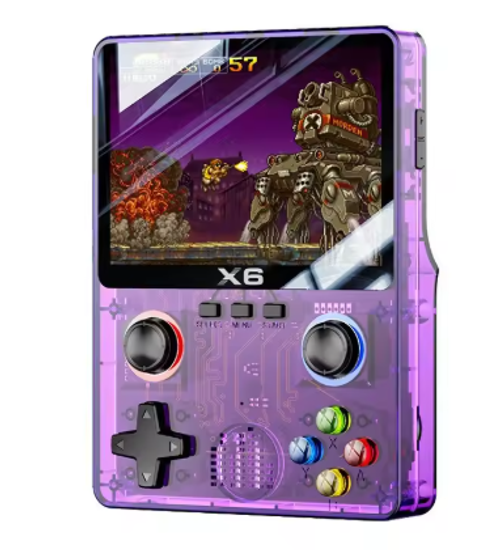 3.5Inch IPS Screen X6 Game Console Handheld Game Player Dual Joystick GBA Video Game Console 11 Simulators Kids Gifts