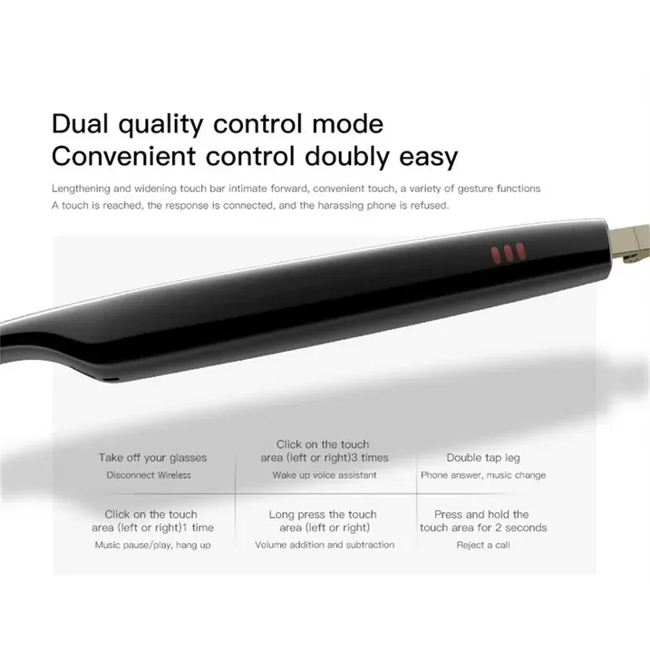 A pair of glasses with multiple uses, AI translation smart glasses, music and call noise reduction, conference recording and long battery life, waterproof Bluetooth glasses