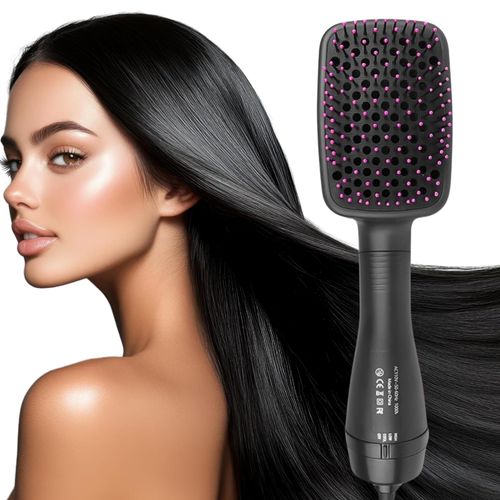 3-in-1 professional hot air comb: dry, straighten, curl and fluff in one step