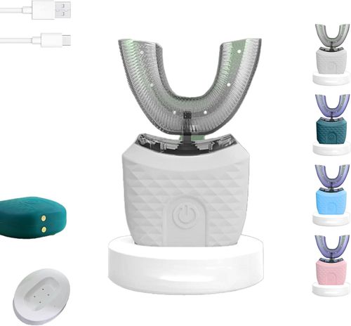 360° Smile Cleaning and ProtectionU-shaped sonic electric toothbrush for adults, fully automatic, one-touch whitening and gum protection, wireless charging, IPX7 waterproof