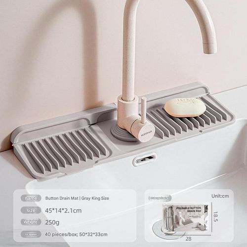 Button silicone faucet drain pad kitchen sink storage pad wash basin leak-proof non-slip pad