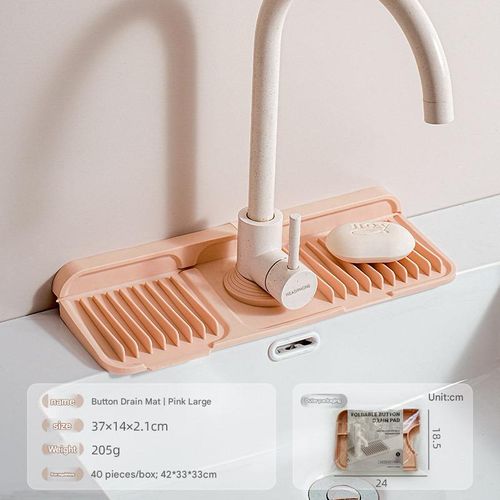 Button silicone faucet drain pad kitchen sink storage pad wash basin leak-proof non-slip pad