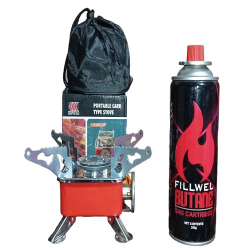 Mini Camping Stove, Compact Folding Square Gas Stove Windproof Outdoor Backpacking Hiking Picnic Gas