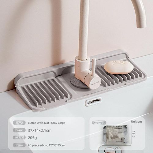 Button silicone faucet drain pad kitchen sink storage pad wash basin leak-proof non-slip pad