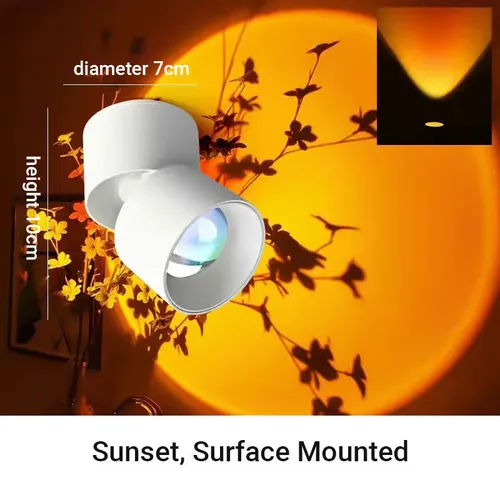 LED Sunset Projection Lamp Enjoy Romantic Atmosphere with this spotlight!!!Natural sunset shines on your face, time seems to be slowing down.