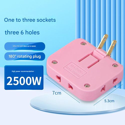 Ultra-thin one-to-three-pin plug adapter