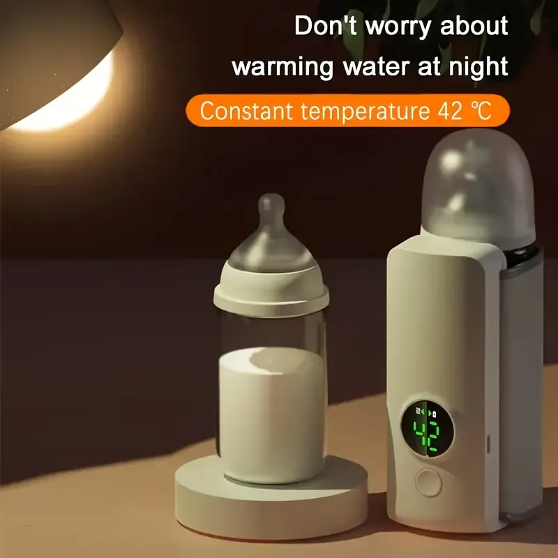 Portable Youngsters Bottle Warmer, Suitable for Travel, Quick Heating, Constant Heating for Up to 5 Hours, Accurate Temperature Control, Comfortable Feeding Anywhere, Waterless Heating Mil