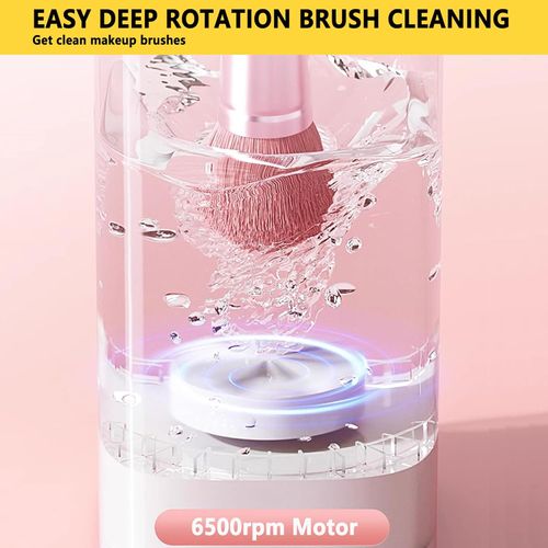 Electric Makeup Brush Cleaner Machine, Rechargeable Spinning Makeup Brush Cleaner, Automatic Cosmetic Brush Cleaner Machine For All Size Makeup Brushes,