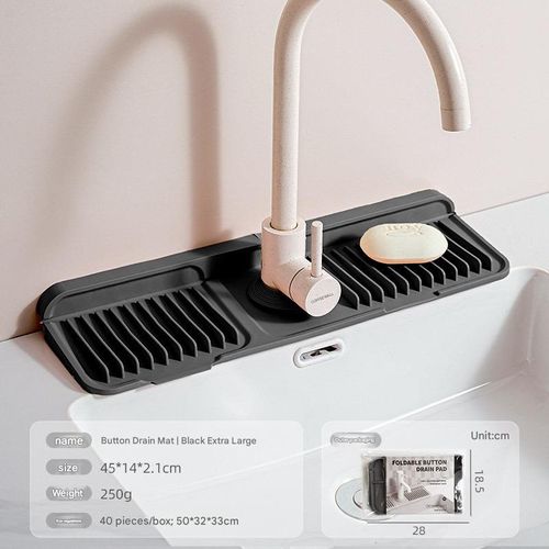 Button silicone faucet drain pad kitchen sink storage pad wash basin leak-proof non-slip pad