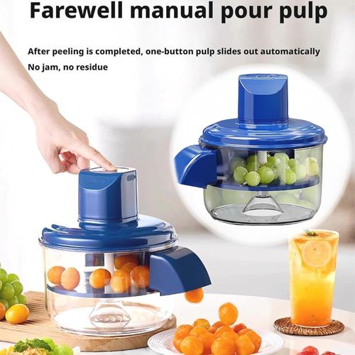 Electric Grape Peeling Machine, Garlic Peeler Machine, Automatic Small Fruit Peeling Tool, Rechargeable Home Kitchen Aid Peeler for Elderly, Commercial Smart Fruit Machines