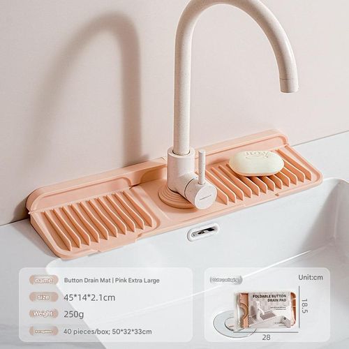 Button silicone faucet drain pad kitchen sink storage pad wash basin leak-proof non-slip pad