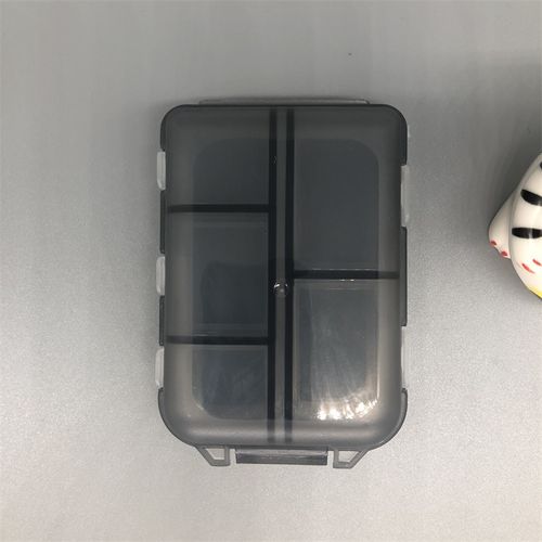 Mini one-week portable 10-grid pill box anytime double-layer tablet pill box plastic storage box