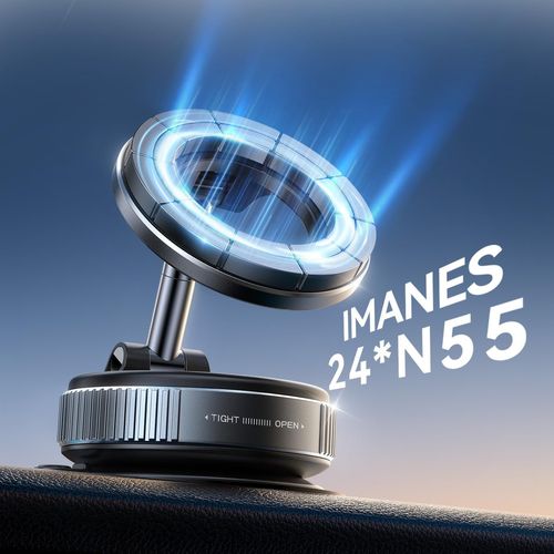 Premium Magnetic Car Phone Mount Easy Installation - Black