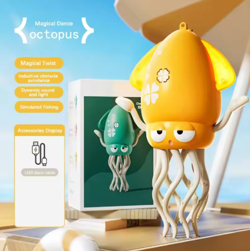 Smart Dancing Octopus Robot - Auto-Avoidance Electronic Toy, Interactive Animated Gadget for Kids, Fun Educational Gift