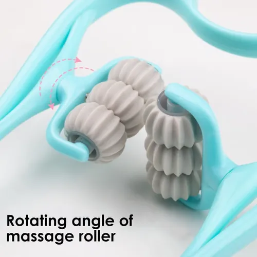 6 Wheel Pressure Point Neck Massager  Massage facilitates circulation because the pressure created by the massage technique actually moves blood through the congested areas. The release of this same pressure causes new blood to flow in. This helps alleviate sore muscles, relieves tension and fatigue.