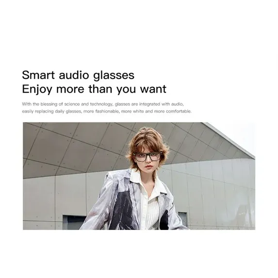 A pair of glasses with multiple uses, AI translation smart glasses, music and call noise reduction, conference recording and long battery life, waterproof Bluetooth glasses