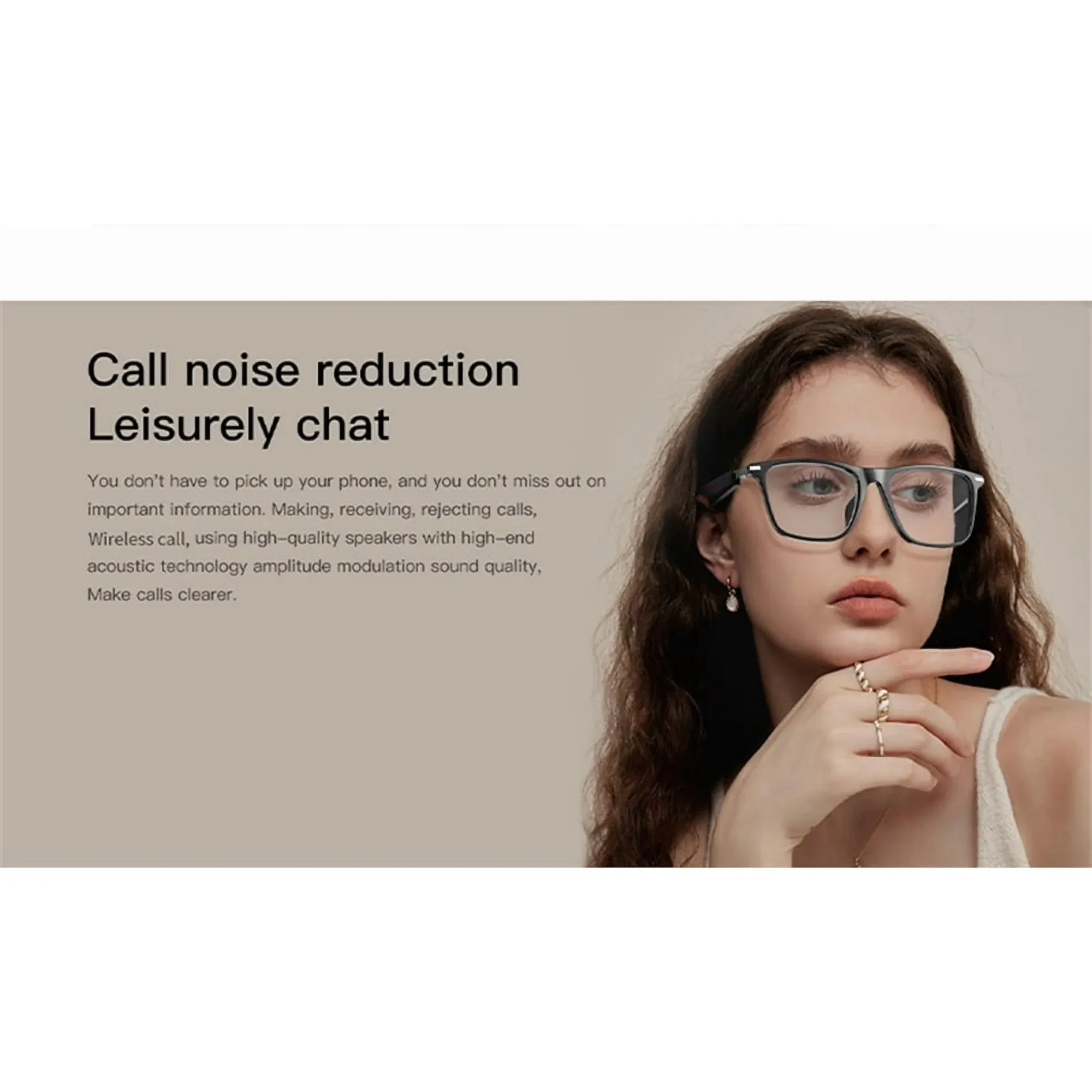A pair of glasses with multiple uses, AI translation smart glasses, music and call noise reduction, conference recording and long battery life, waterproof Bluetooth glasses