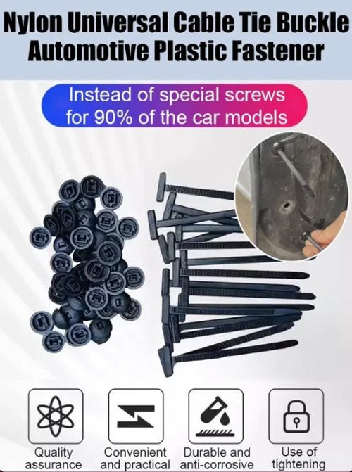 （100）Everything can be tied. Nylon universal cable tie buckle plastic fastener