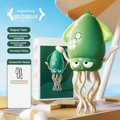 Smart Dancing Octopus Robot - Auto-Avoidance Electronic Toy, Interactive Animated Gadget for Kids, Fun Educational Gift
