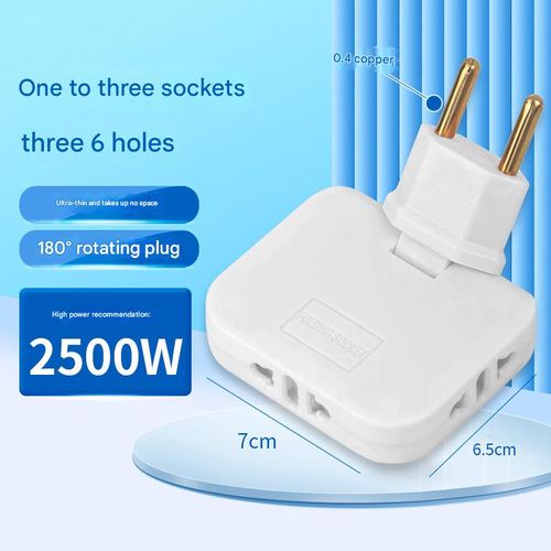 Ultra-thin one-to-three-pin plug adapter