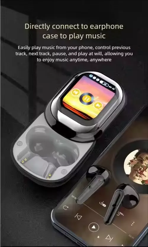 Smart Mobile Phone SE-ONE Wireless Earphone TWS Headset Touchscreen BT Headphones Whatsapp Facebook Message Push 2.01 TFT 300Mah