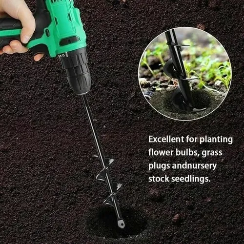 Easy Gardening Auger Spiral Drill Bit PERFECT FOR PLANTING BULBS, BEDDING PLANTS, AND SEEDLINGS