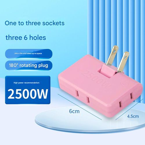 Ultra-thin one-to-three-pin plug adapter