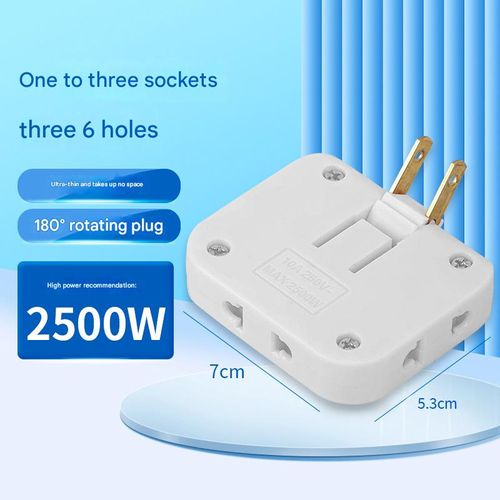 Ultra-thin one-to-three-pin plug adapter