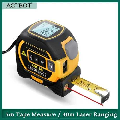 Convenient and portable 3-in-1 multi-function laser distance meter: 5m tape measure and 40m distance meter, suitable for home and construction projects