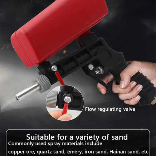 🔥✨Portable Pneumatic Sandblasting Gun Strip paint, remove rust, clean metal, or etch glass like a pro with this high-performance sandblaster gun. Ideal for auto restoration, woodworking, industrial maintenance, and more!