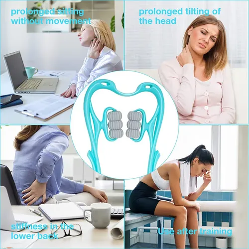 6 Wheel Pressure Point Neck Massager  Massage facilitates circulation because the pressure created by the massage technique actually moves blood through the congested areas. The release of this same pressure causes new blood to flow in. This helps alleviate sore muscles, relieves tension and fatigue.