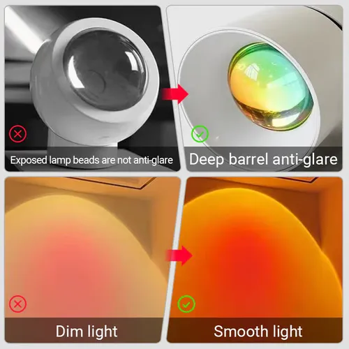 LED Sunset Projection Lamp Enjoy Romantic Atmosphere with this spotlight!!!Natural sunset shines on your face, time seems to be slowing down.