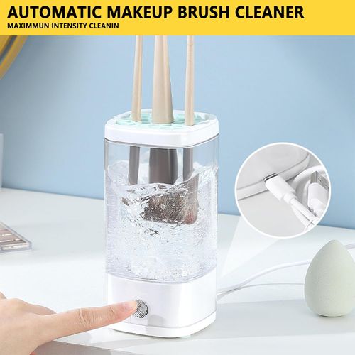 Electric Makeup Brush Cleaner Machine, Rechargeable Spinning Makeup Brush Cleaner, Automatic Cosmetic Brush Cleaner Machine For All Size Makeup Brushes,