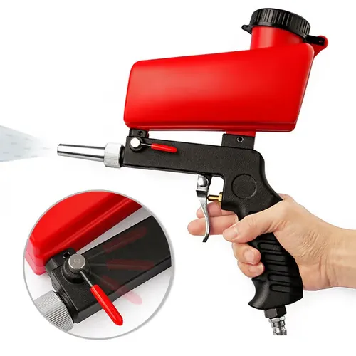 🔥✨Portable Pneumatic Sandblasting Gun Strip paint, remove rust, clean metal, or etch glass like a pro with this high-performance sandblaster gun. Ideal for auto restoration, woodworking, industrial maintenance, and more!