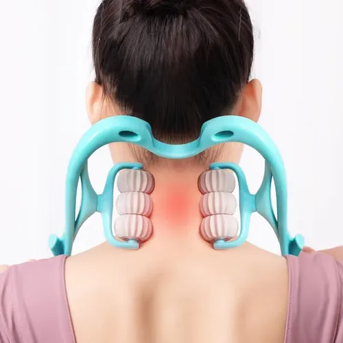 6 Wheel Pressure Point Neck Massager  Massage facilitates circulation because the pressure created by the massage technique actually moves blood through the congested areas. The release of this same pressure causes new blood to flow in. This helps alleviate sore muscles, relieves tension and fatigue.