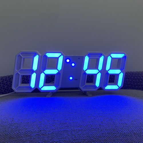 3D LED Wall Clock Modern Digital Alarm Clocks Display Home Kitchen Office Table Desk Night Wall Clock 24 or 12 Hour Display