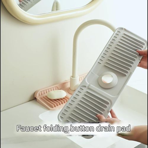 Button silicone faucet drain pad kitchen sink storage pad wash basin leak-proof non-slip pad