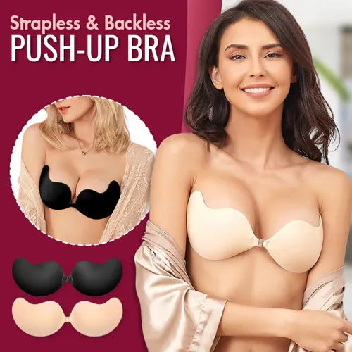 🌷Bust B Applicable Invisible Diva Strapless Backless Push up Bra Patented new technology skin-like waterproof adhesive. Not drop! Not drop! Not drop!