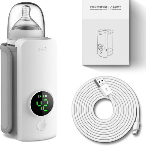 Portable Youngsters Bottle Warmer, Suitable for Travel, Quick Heating, Constant Heating for Up to 5 Hours, Accurate Temperature Control, Comfortable Feeding Anywhere, Waterless Heating Mil
