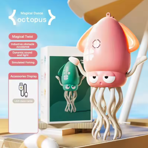 Smart Dancing Octopus Robot - Auto-Avoidance Electronic Toy, Interactive Animated Gadget for Kids, Fun Educational Gift