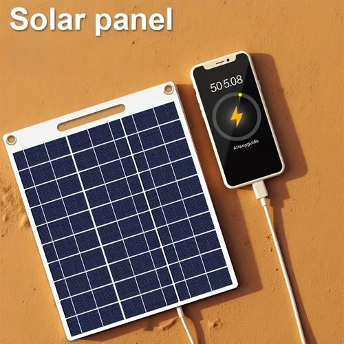 Single USB Port Solar Charger Panel - Lightweight And Portable, It Can Provide Emergency Charging for Devices Such As Smartphones, Tablets, And Fans, And Is Easy to Store. Made Of High-quality Materials