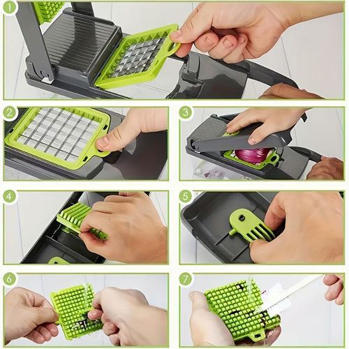 16 in 1Multifunctional Vegetable Cutter fast slice shred chop easy home kitchen tool