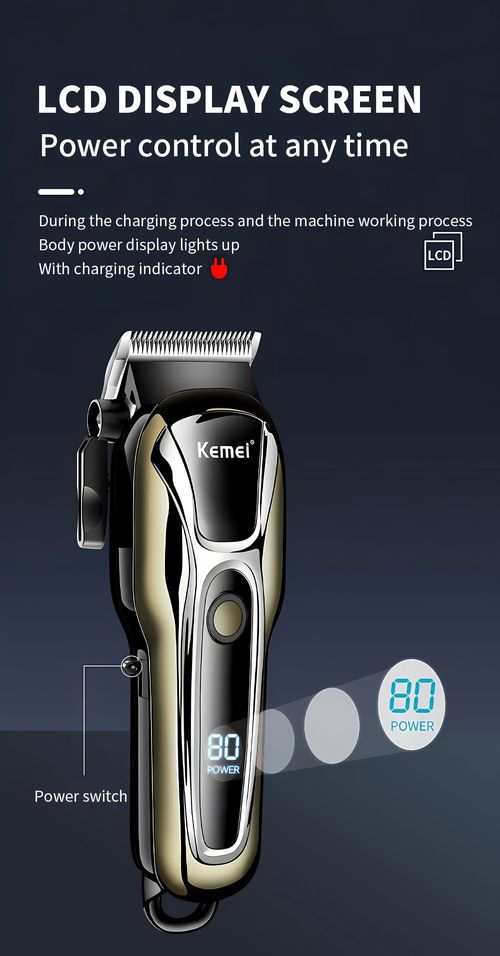 KM-PG1990A men trimmer professional cordless cutting shaving clipper